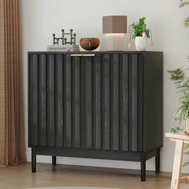 APARADOR MODERNO POCART NEGRO RYR MUEBLES