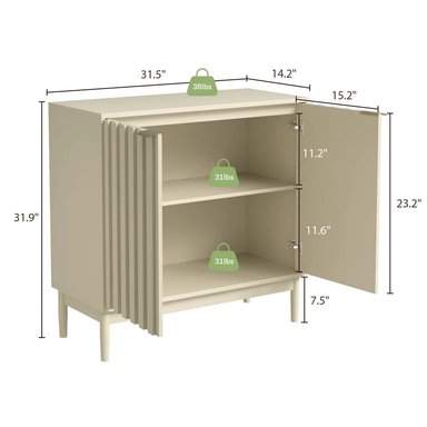 APARADOR MODERNO POCART BEIGE RYR MUEBLES - 3