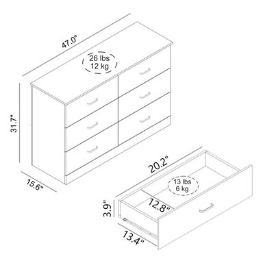 CÓMODA MODERNA MONDO BLANCO RYR MUEBLES - 3