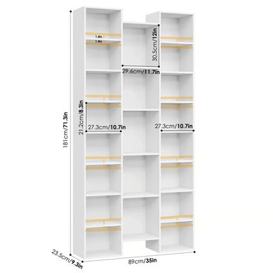 ESTANTE MODERNO YIRO BLANCO RYR MUEBLES - 3