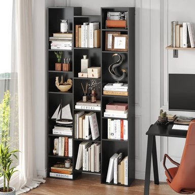 ESTANTE MODERNO YIRO NEGRO RYR MUEBLES - 1