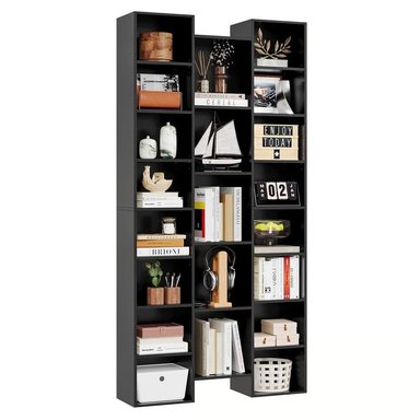 ESTANTE MODERNO YIRO NEGRO RYR MUEBLES - 2