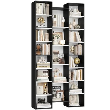 ESTANTE MODERNO YIRO NEGRO Y BLANCO RYR MUEBLES - 2