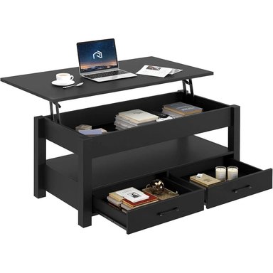 MESA DE CENTRO MODERNO DANNY NEGRO RYR MUEBLES - 3