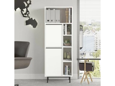 ESTANTE MODERNO 2 PUERTAS CONRAD BLANCO RYR MUEBLES