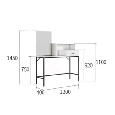 TOCADOR MODERNO ESTILO INDUSTRIAL DOMENICO BLANCO RYR MUEBLES - 3