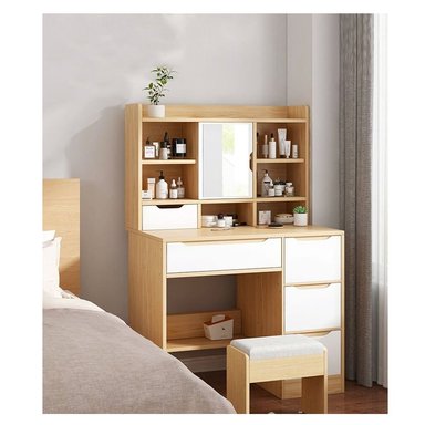 TOCADOR MÁS SILLA MODERNO AITANA DUNA/BLANCO RYR MUEBLES - 2