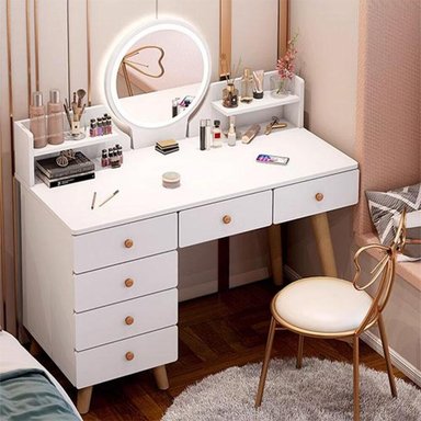 TOCADOR VINTAGE RAFFA 6 CAJONES BLANCO RYR MUEBLES