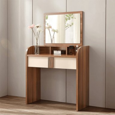 TOCADOR MODERNO MELISSA 1 CAJÓN MARRÓN/BLANCO RYR MUEBLES