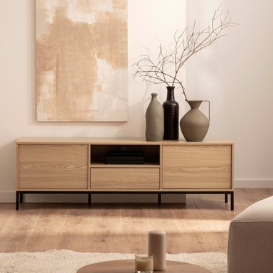 MESA PARA TV MODERNO OTTO COLOR NATURAL RYR MUEBLES