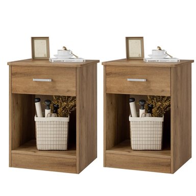 PACK DE 2 VELADORES MODERNOS ATENEA 1 CAJÓN DUNA RYR MUEBLES