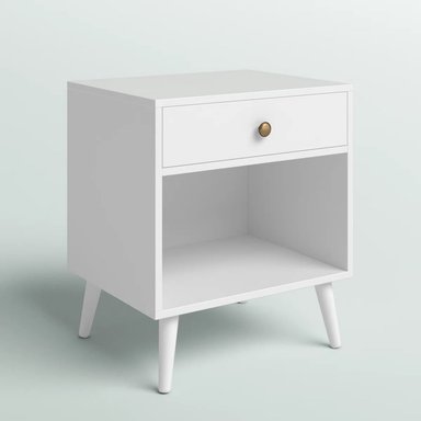 VELADOR MODERNO BENI 1 CAJÓN BLANCO RYR MUEBLES - 2