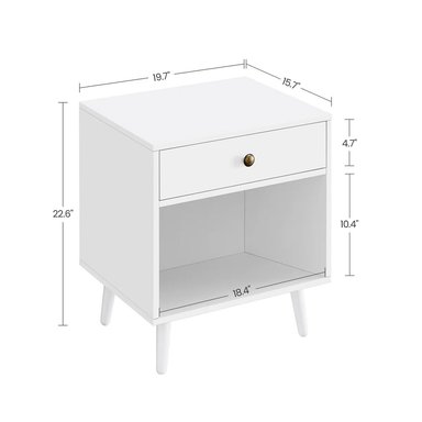 VELADOR MODERNO BENI 1 CAJÓN BLANCO RYR MUEBLES - 3