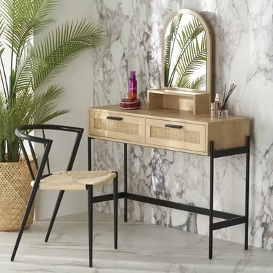 TOCADOR MODERNO CON RATÁN ERA MARRÓN RYR MUEBLES