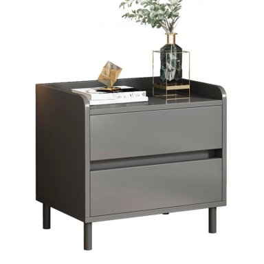VELADOR MODERNO JACOB 2 CAJONES PLOMO RYR MUEBLES