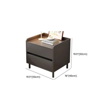 VELADOR MODERNO JACOB 2 CAJONES PLOMO RYR MUEBLES - 2