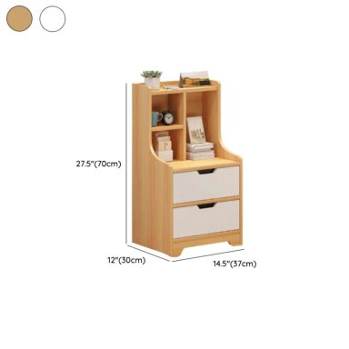 VELADOR VINTAGE MODERNO MINA 2 CAJONES DUNA/BLANCO RYR MUEBLES - 2