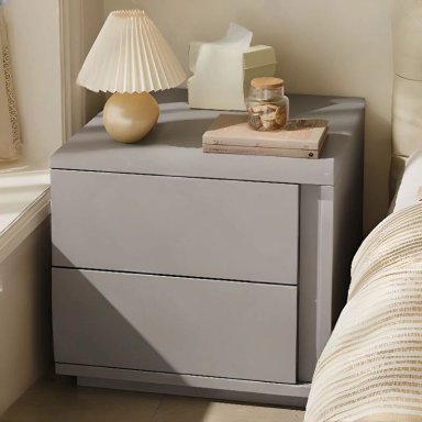 VELADOR MODERNO DAVID 2 CAJONES PLOMO RYR MUEBLES