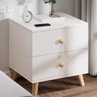 VELADOR VINTAGE ALESSANDRO 2 CAJONES BLANCO RYR MUEBLES