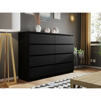 CÓMODA MODERNA GNOSIA NEGRO RYR MUEBLES