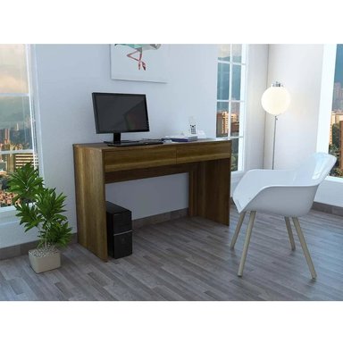 ESCRITORIO MODERNO 2 CAJONES SOFY MARRÓN RYR MUEBLES