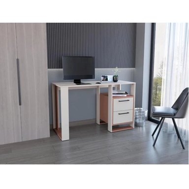 ESCRITORIO MODERNO ZULEM 120 CM BLANCO/ARUPO RYR MUEBLES