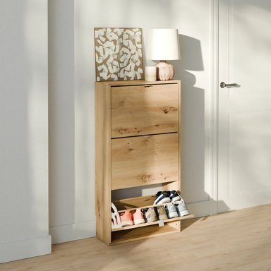 ZAPATERA CON CORTE PARA ZÓCALO LUCÍA 3 PUERTAS DUNA RYR MUEBLES