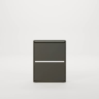 ZAPATERA CON CORTE PARA ZÓCALO MASIEL 2 PUERTAS NEGRO RYR MUEBLES - 3