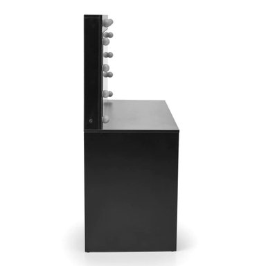 TOCADOR MODERNO CON ESPEJO Y LUZ LED TATIANA NEGRO RYR MUEBLES - 5