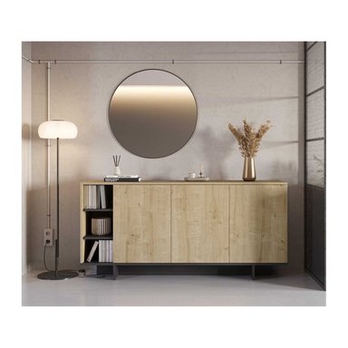 APARADOR NÓRDICO TOUNOME PANELA Y NEGRO RYR MUEBLES