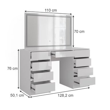 TOCADOR MODERNO HATORI BLANCO RYR MUEBLES - 3