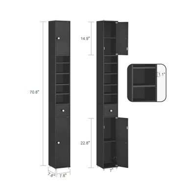 MUEBLE DE BAÑO HELENA NEGRO RYR MUEBLES - 3