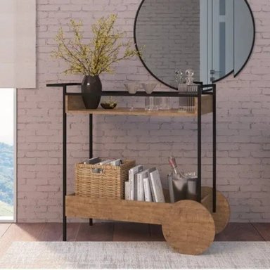 CARRITO DE COCINA BOMI MARRÓN RYR MUEBLES