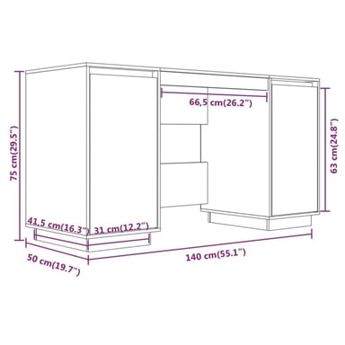 ESCRITORIO MODERNO ALONSO BLANCO RYR MUEBLES - 3