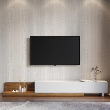 MUEBLE DE TV MODERNO 80' SHINOHA BLANCO Y MARRÓN RYR MUEBLES