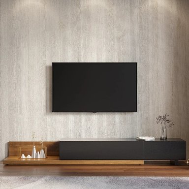 MUEBLE DE TV MODERNO 80' SHINOHA NEGRO Y MARRÓN RYR MUEBLES