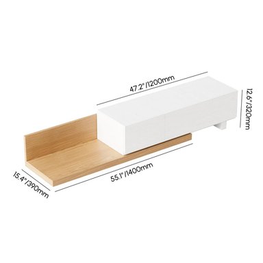 MUEBLE DE TV MODERNO 80' KIWAMI HAYA Y BLANCO RYR MUEBLES - 3