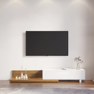 MUEBLE DE TV MODERNO 80' KIWAMI MARRÓN Y BLANCO RYR MUEBLES