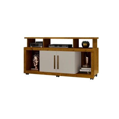 MUEBLE DE TV 55'' KYAN MARRÓN Y BLANCO RYR MUEBLES