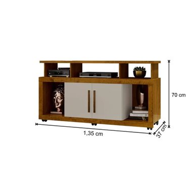 MUEBLE DE TV 55'' KYAN MARRÓN Y BLANCO RYR MUEBLES - 2