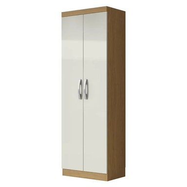 ARMARIO MULTIUSOS KEYSI MARRÓN CLARO CON BLANCO ALTO 170 CM RYR MUEBLES - 3