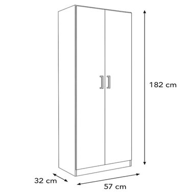 ARMARIO MULTIUSOS NATALIA BLANCO 2 PUERTAS RYR MUEBLES - 3
