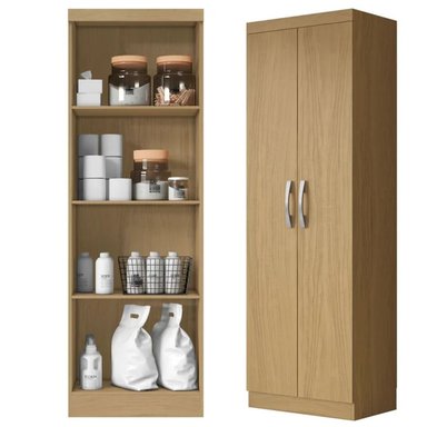 ARMARIO MULTIUSOS KEYSI MARRÓN CLARO ALTO 170 CM RYR MUEBLES - 3