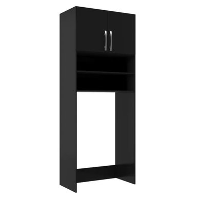 ARMARIO MULTIUSOS PARA LAVADORA REGA NEGRO 2 PUERTAS RYR MUEBLES - 2