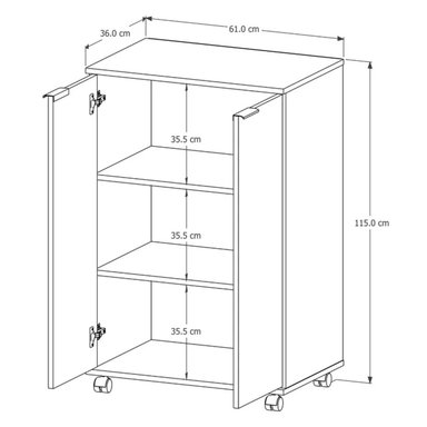 ARMARIO MULTIUSOS PARA LAVANDERÍA TOME NEGRO Y MARRÓN 2 PUERTAS RYR MUEBLES - 3