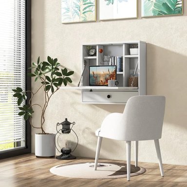 ESCRITORIO FLOTANTE SPIEGEL BLANCO RYR MUEBLES