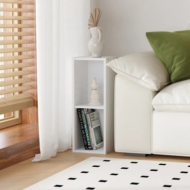 ESTANTE MODERNO KENGO BLANCO 2 ESPACIOS 20 CM RYR MUEBLES - 1
