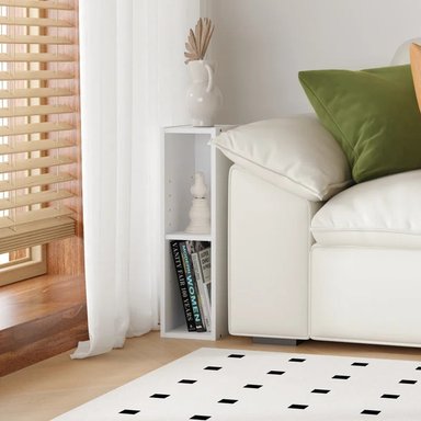 ESTANTE MODERNO KENGO BLANCO 2 ESPACIOS 15 CM RYR MUEBLES