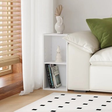 ESTANTE MODERNO KENGO BLANCO 2 ESPACIOS 25 CM RYR MUEBLES