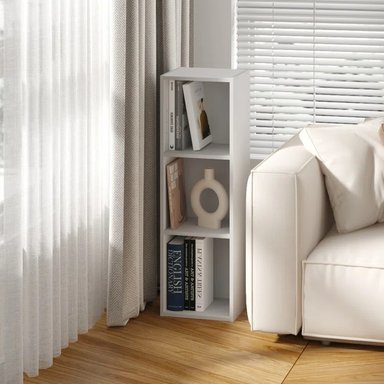 ESTANTE MODERNO KENGO BLANCO 3 ESPACIOS 25 CM RYR MUEBLES